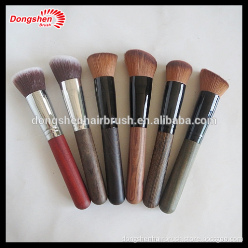 Top quality ebony wood handle custom makeup powder brush manufacturer
